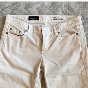 Excellent condition J Crew matchstick cream cords